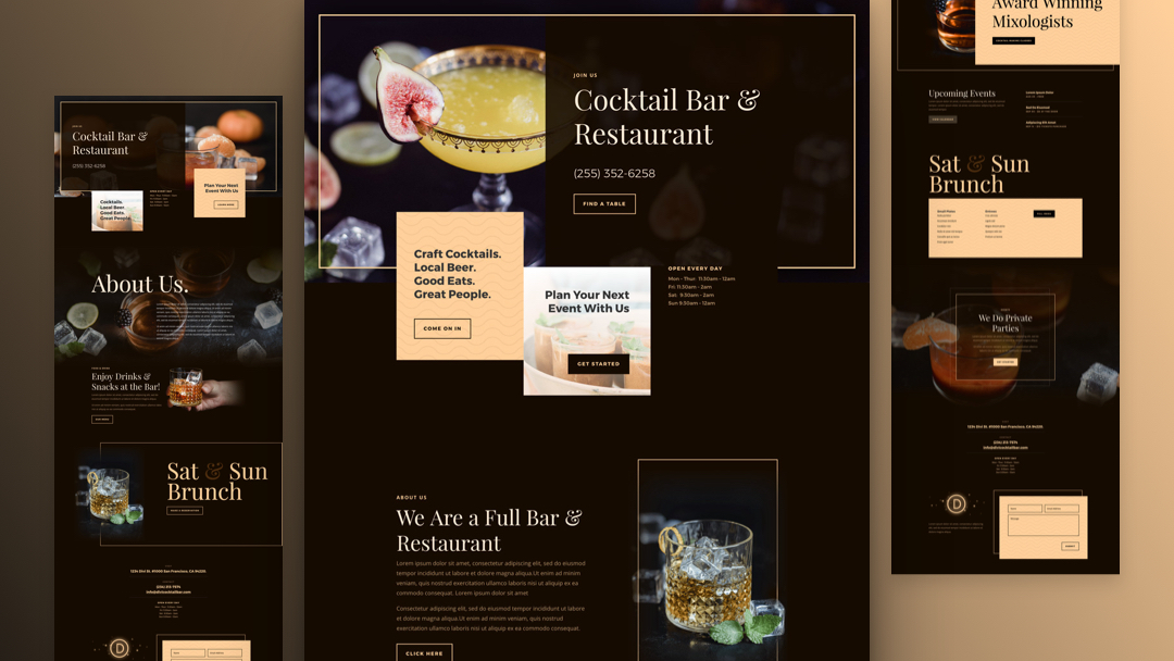 Kostenloses Layout Pack für Cocktail Bars & Restaurants