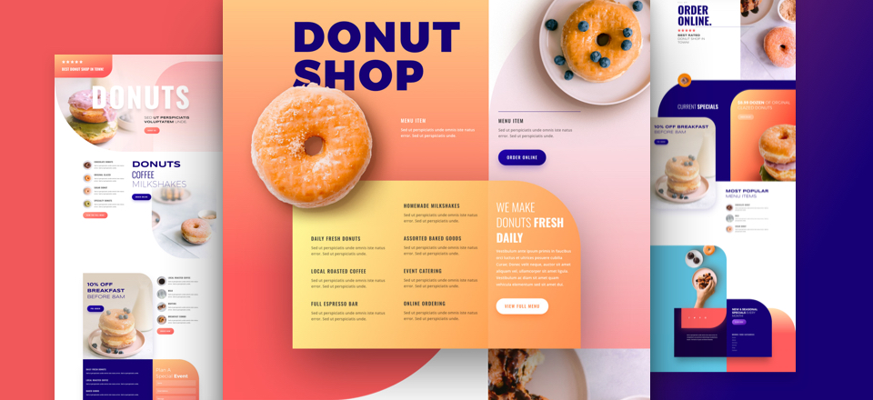 Kostenloses Layout Pack für Donutshops