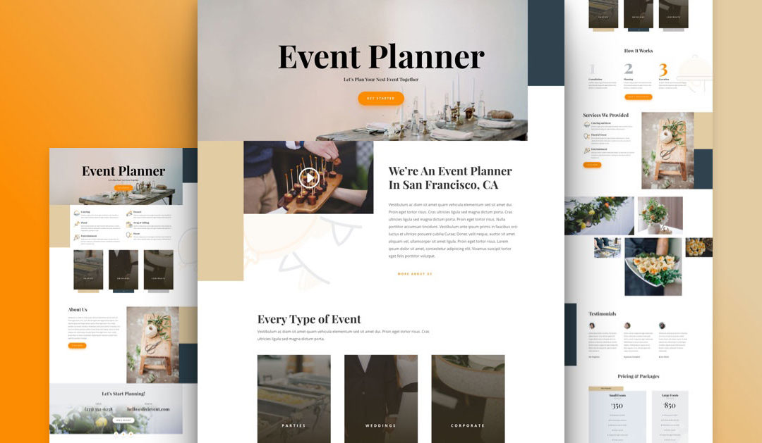 Kostenloses Event-Planer Layout Pack