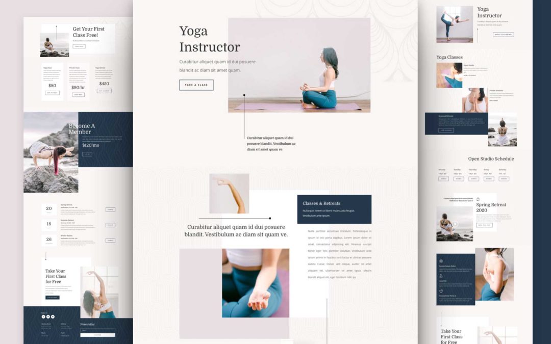 Kostenloses Divi Layout Pack für YogalehrerInnen