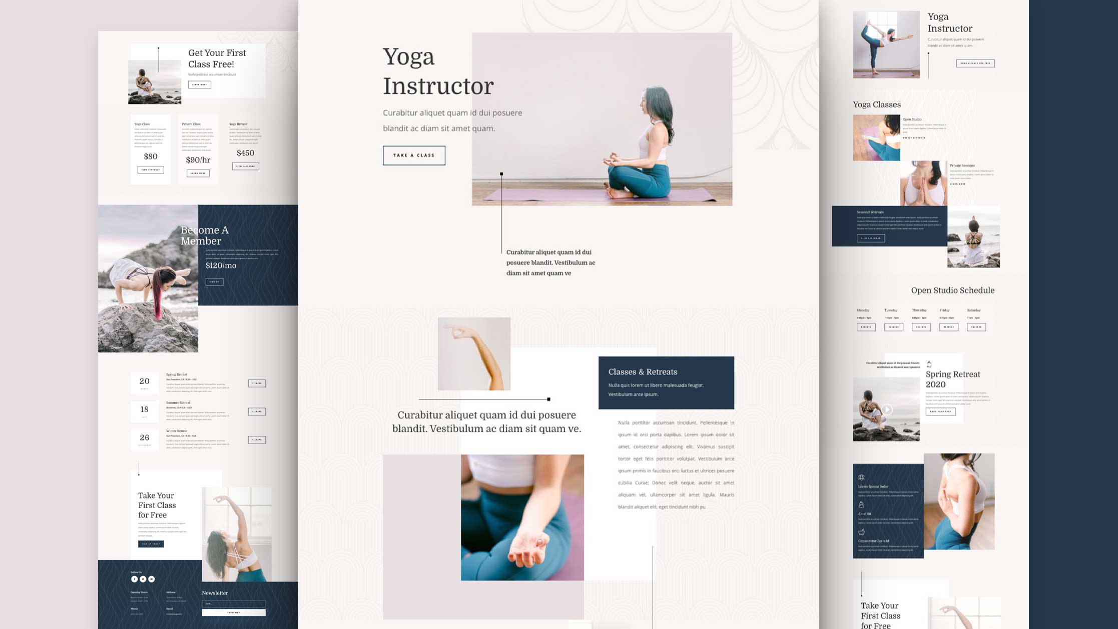 Kostenloses Divi Layout Pack für YogalehrerInnen