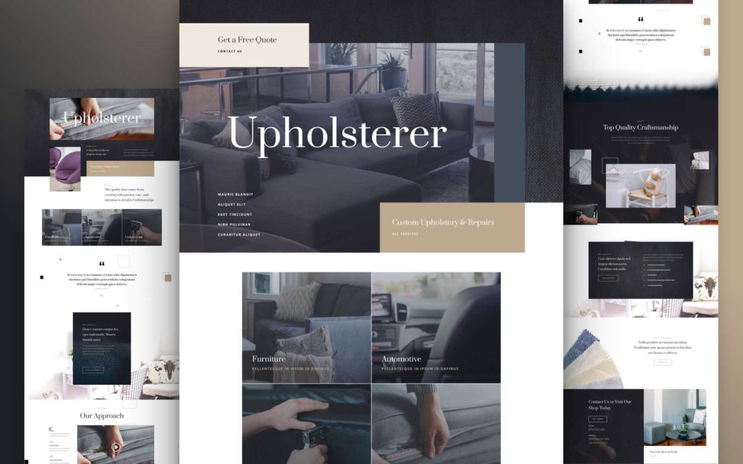 Kostenloses Divi Layout Pack für Möbelpolstereien