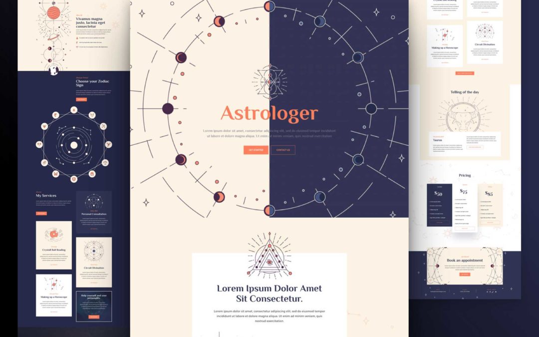 Kostenloses Astrologie Divi Layout Pack