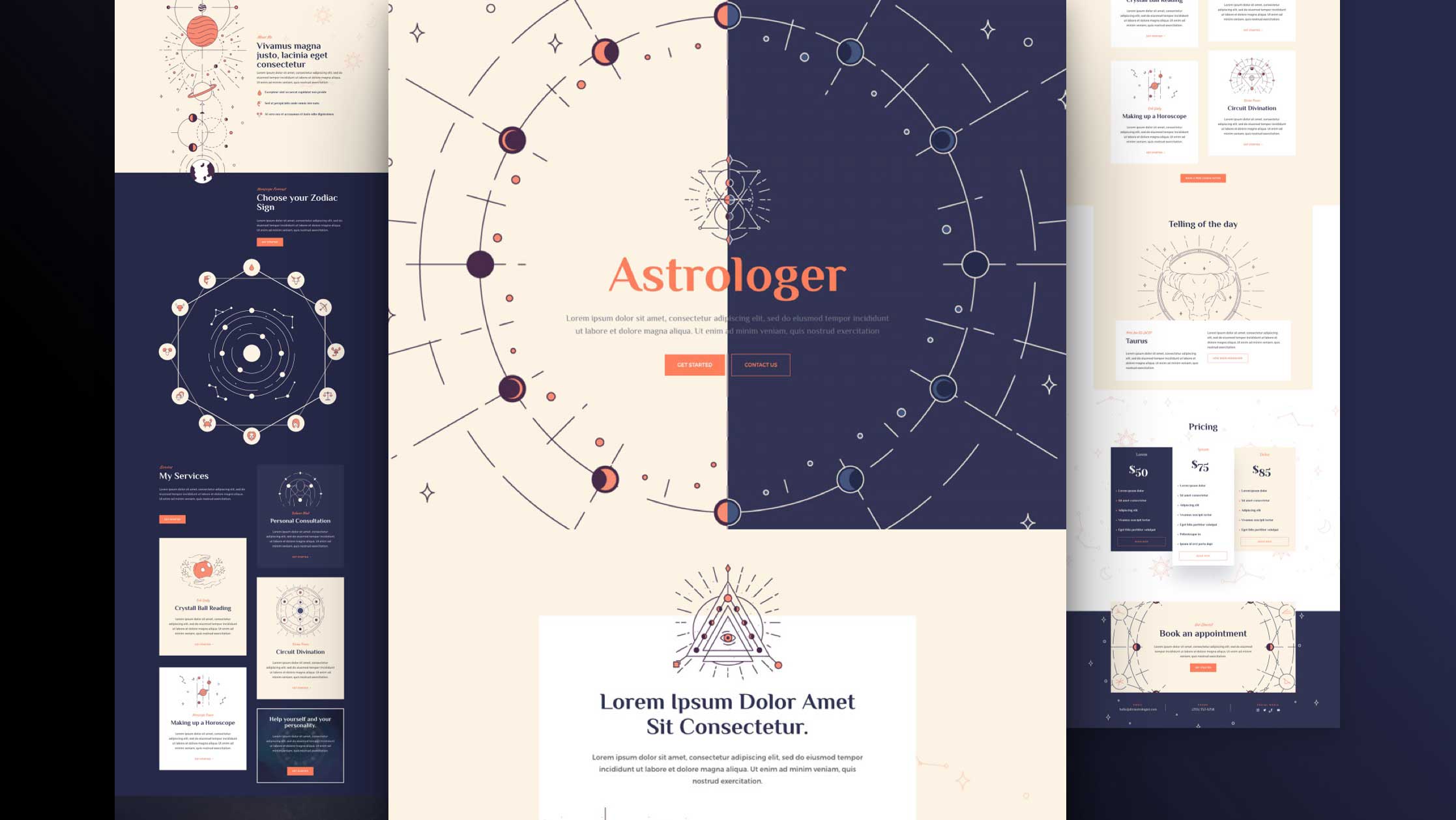 Kostenloses Astrologie Divi Layout Pack