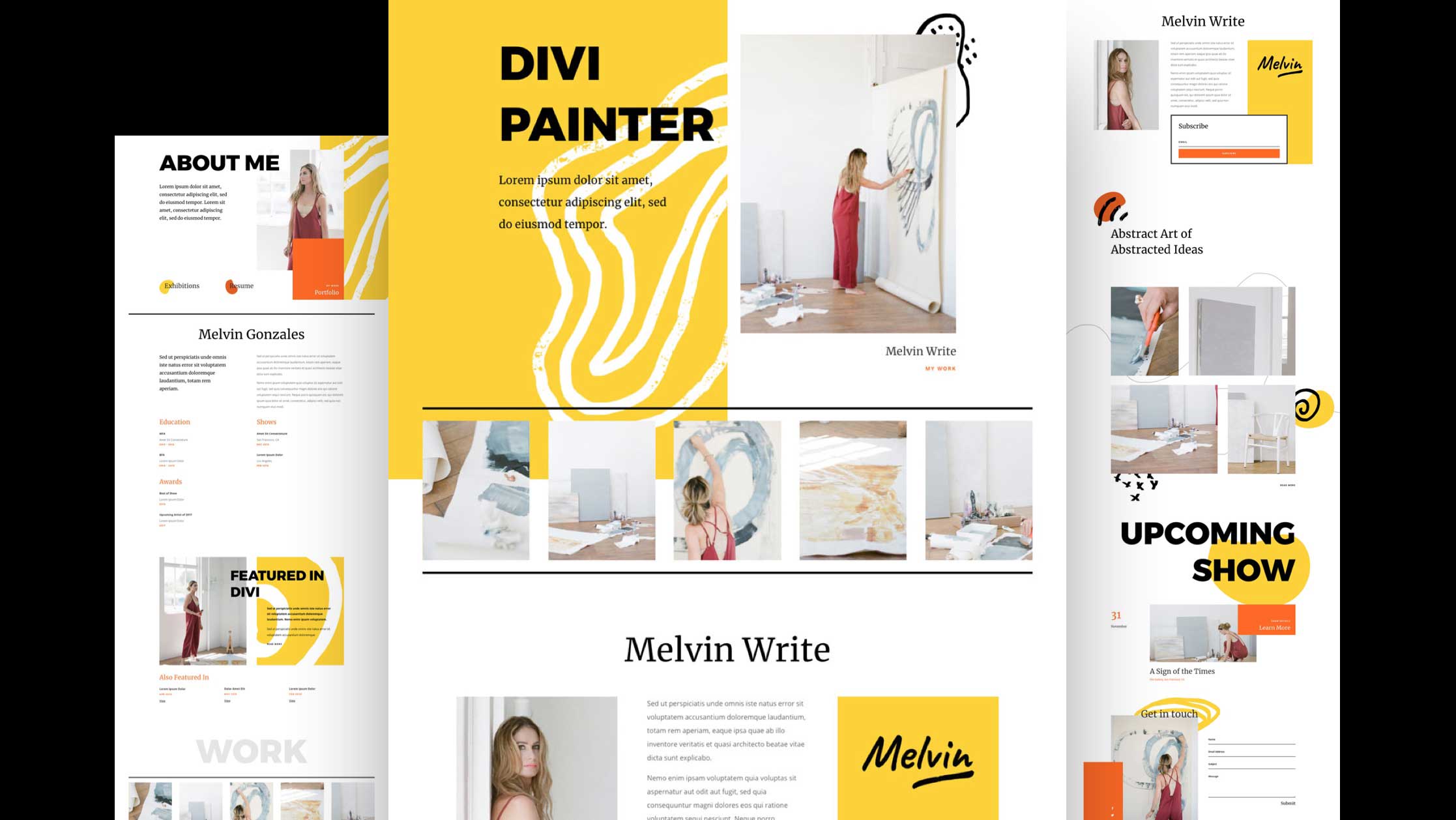 malerinnen-divi-kostenloses-layout-pack