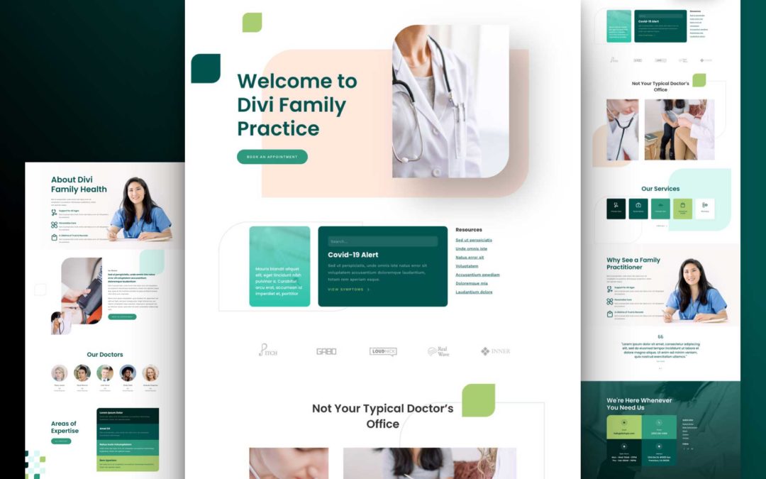 Kostenloses Divi Layout Pack für eine Hausarztpraxis