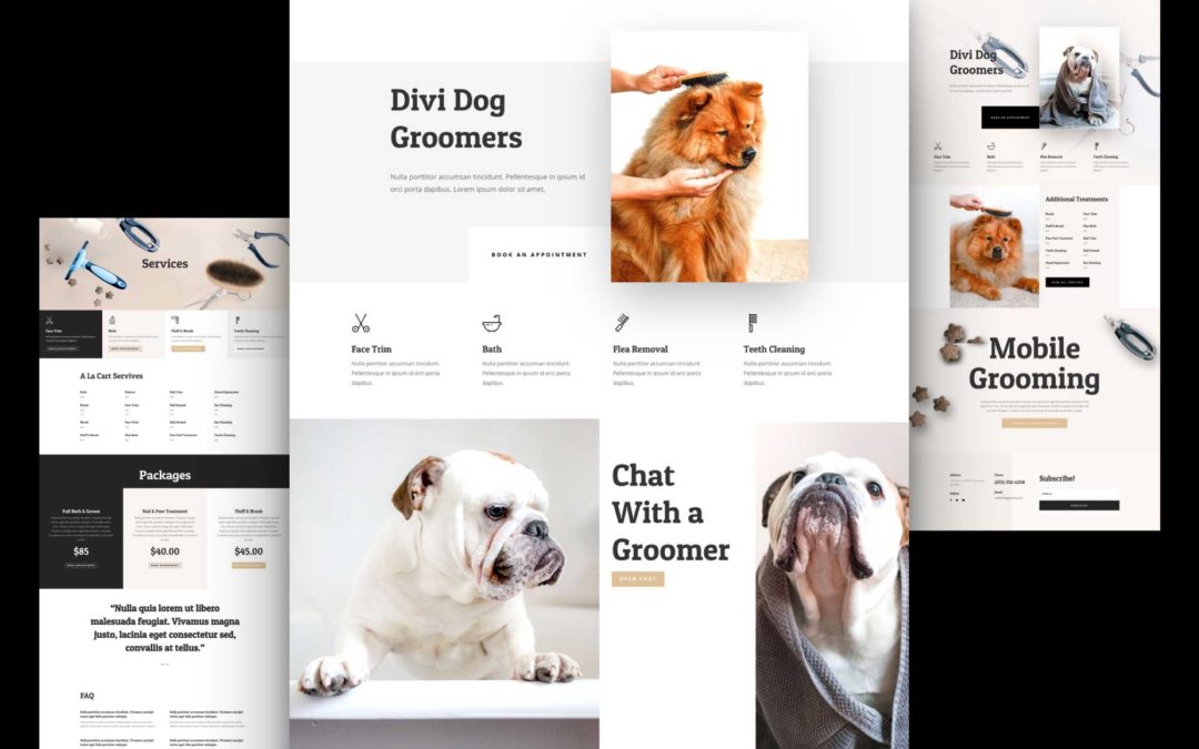 Kostenloses Layout Pack für Hundesalons