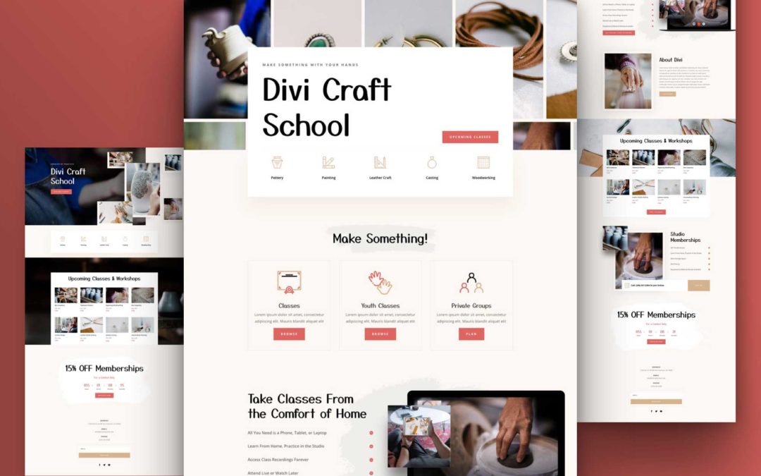 Kostenloses Divi Layout Pack für Kunstschulen