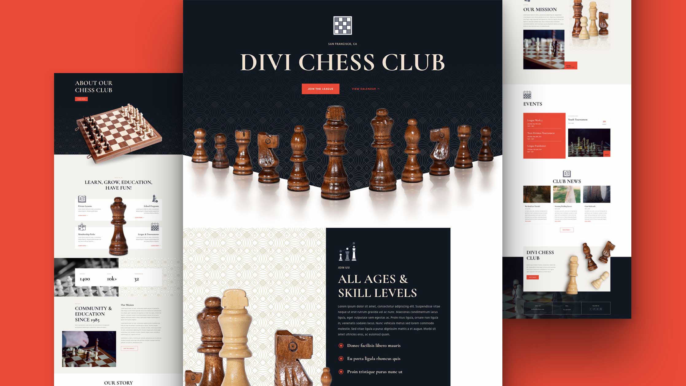 Kostenloses Layout Pack für einen Schachclub