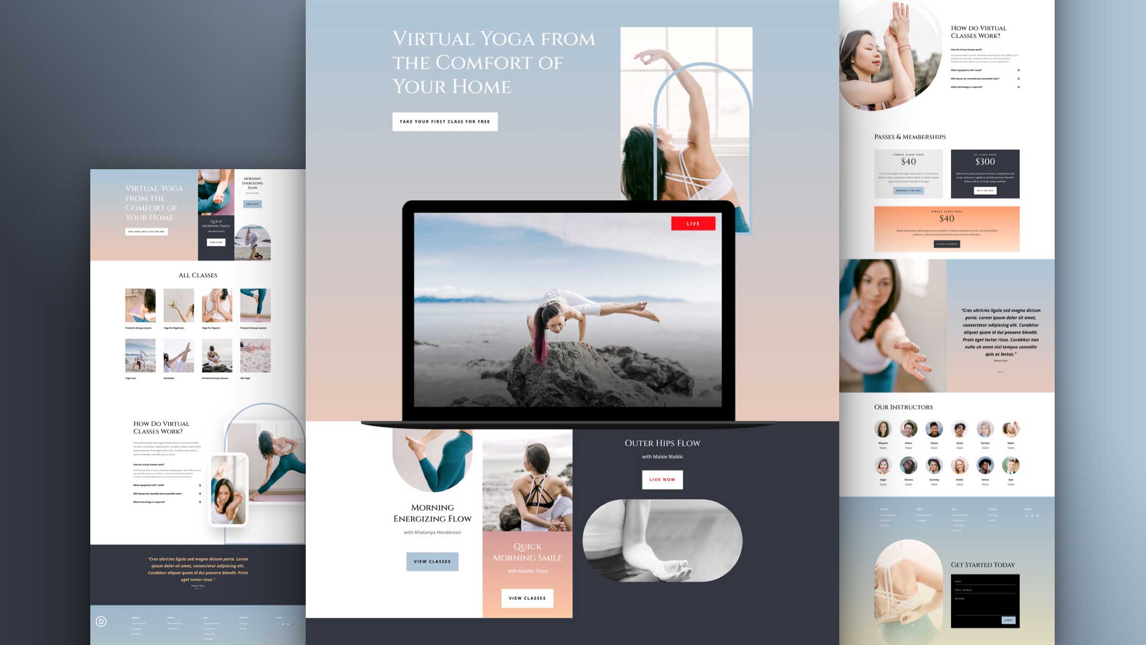 divi-online-yoga-kostenloses-layout-pack