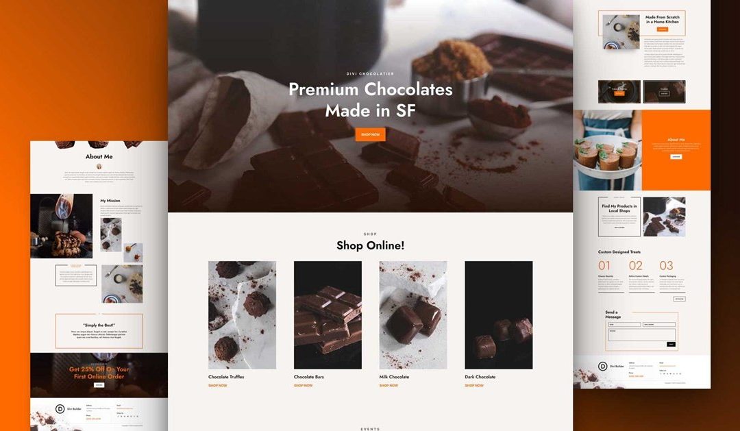 Kostenloses Chocolatier Layout Pack