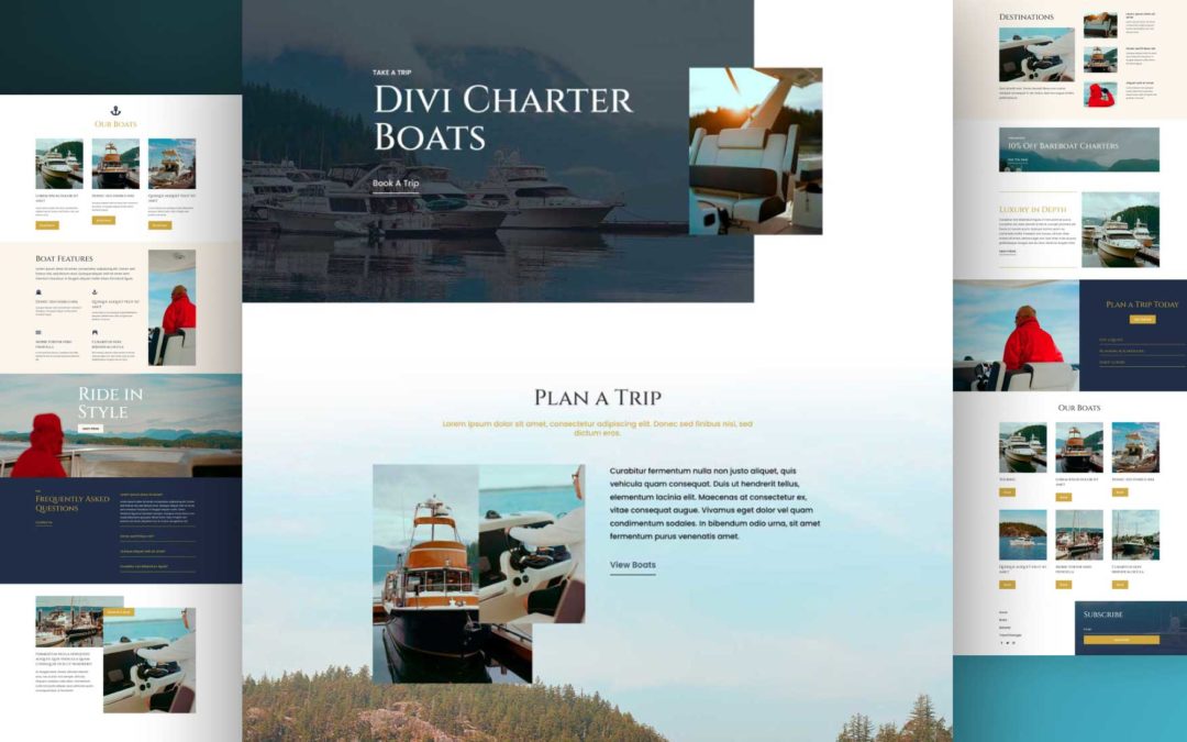 Kostenloses Charterboot Layout Pack