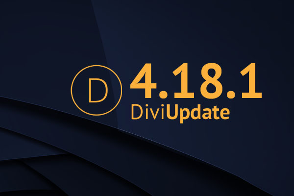 Divi Theme Update 4.18.1
