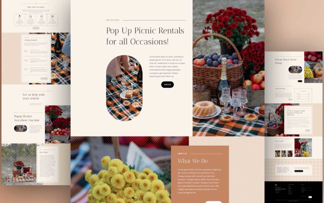 Kostenloses Popup-Picknick-Layout Pack