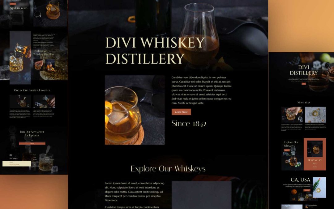 Kostenloses Whiskybrennerei Layout Pack