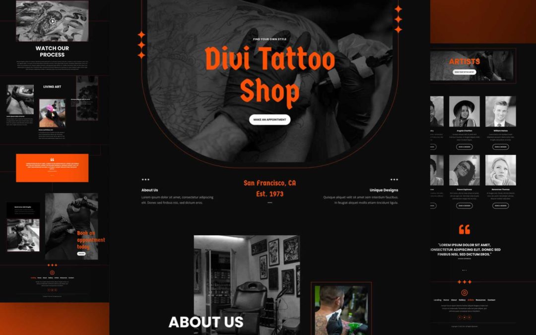 Kostenloses Layout Pack für Tattoo-Shops