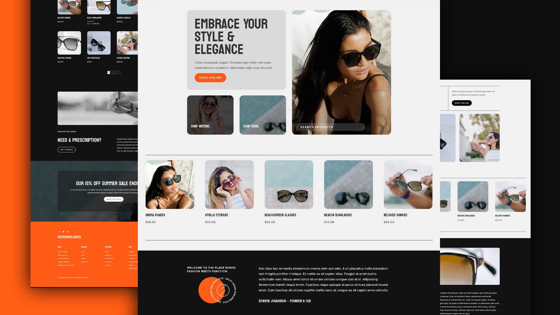 sonnenbrillen-shop-divi-kostenloses-layout-pack