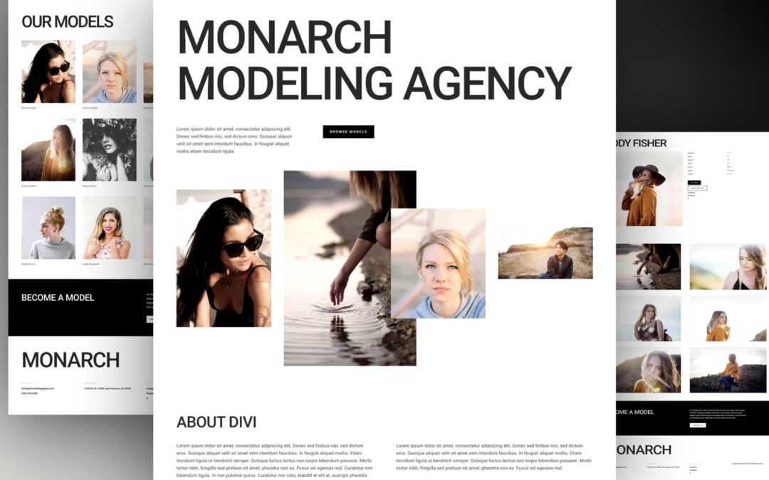 Kostenloses Modeling Agentur Layout Pack