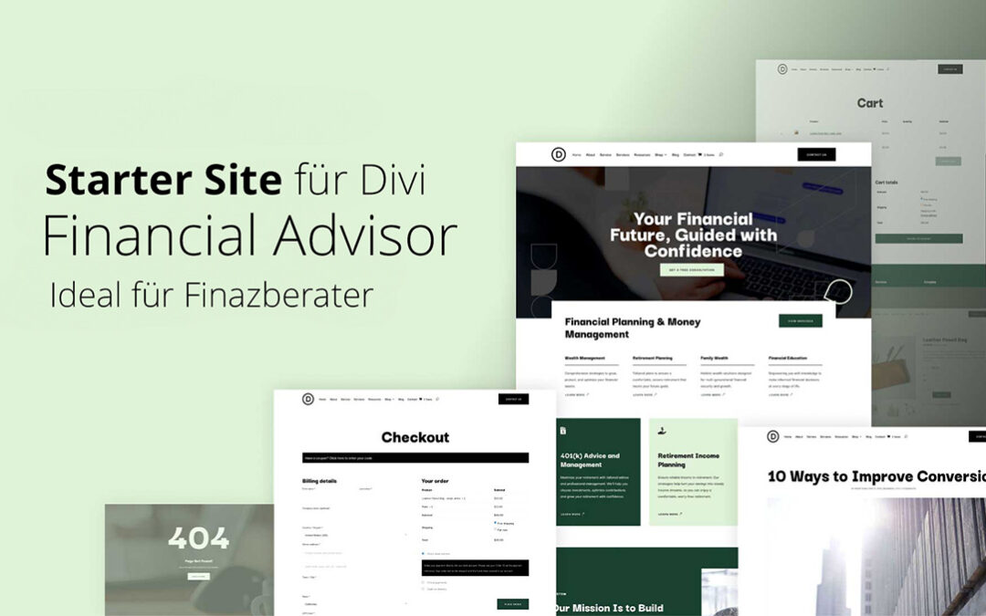 Divi Starter Site für Finanzberater