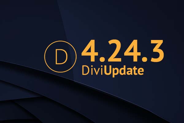 Divi Theme Update 4.24.3